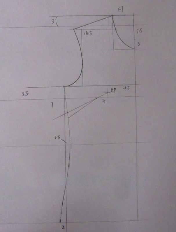 服装裁剪基础教程:女衬衫